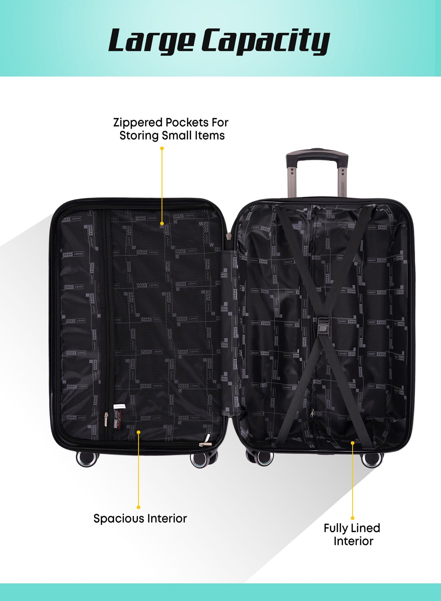 Matrix 3-Piece ABS Hardside Spinner Luggage Trolley Set