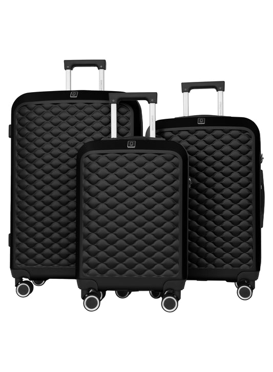 Para John Modline 3-Piece Luggage Set – 20"/24"/28" ABS Hard Shell Suitcases, 8-Wheel Double Spinner Travel Set