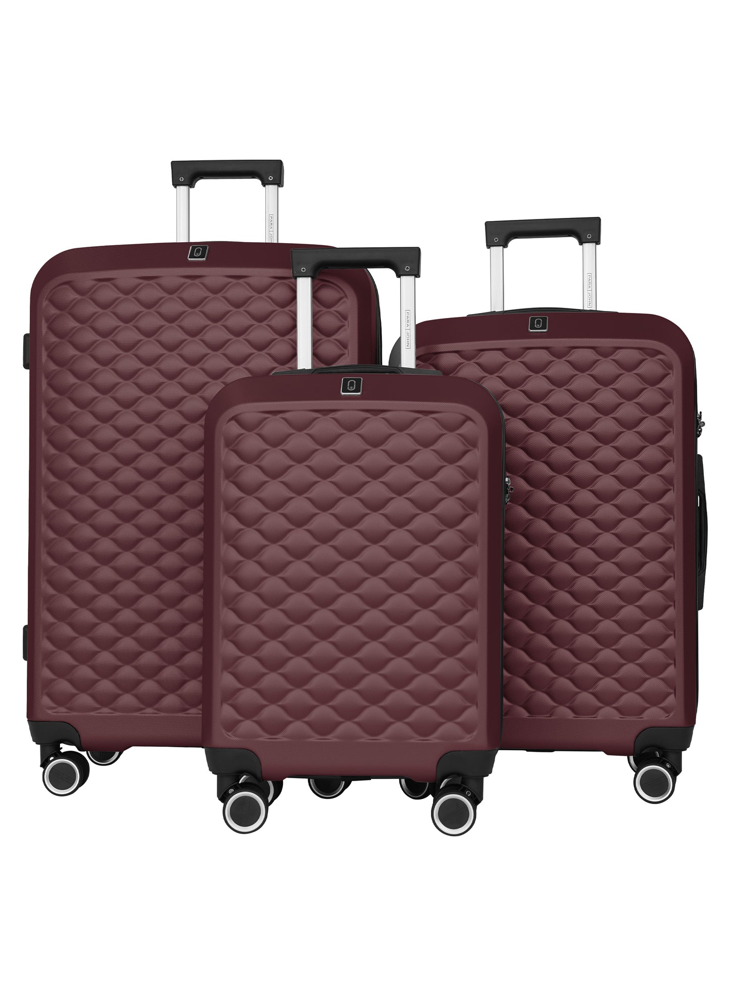 Para John Modline 3-Piece Luggage Set – 20"/24"/28" ABS Hard Shell Suitcases, 8-Wheel Double Spinner Travel Set