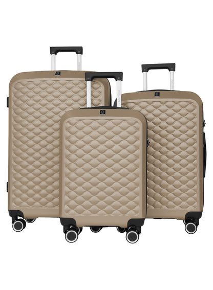 Para John Modline 3-Piece Luggage Set – 20"/24"/28" ABS Hard Shell Suitcases, 8-Wheel Double Spinner Travel Set