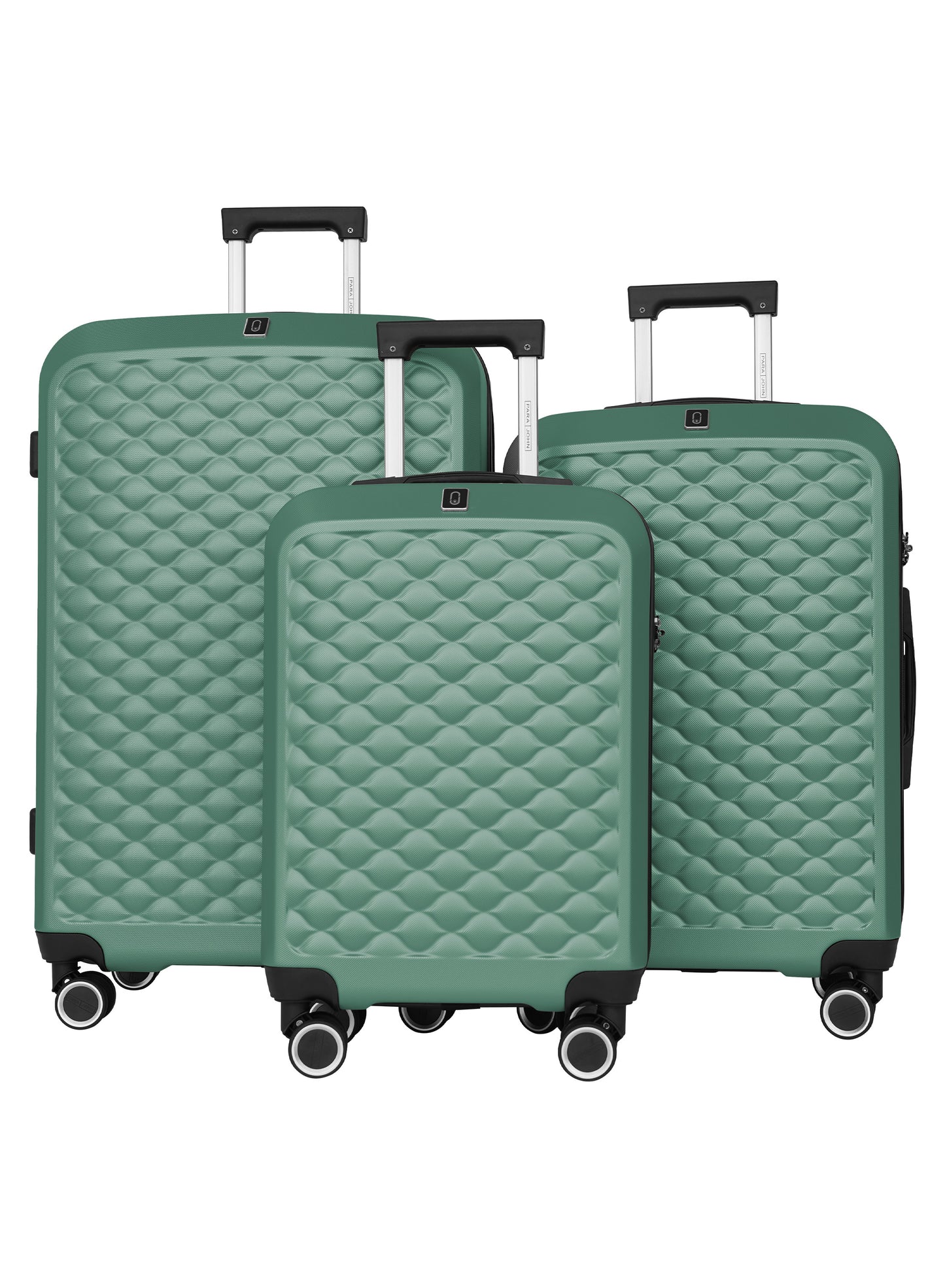 Para John Modline 3-Piece Luggage Set – 20"/24"/28" ABS Hard Shell Suitcases, 8-Wheel Double Spinner Travel Set