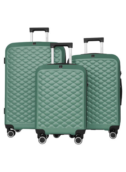 Para John Modline 3-Piece Luggage Set – 20"/24"/28" ABS Hard Shell Suitcases, 8-Wheel Double Spinner Travel Set