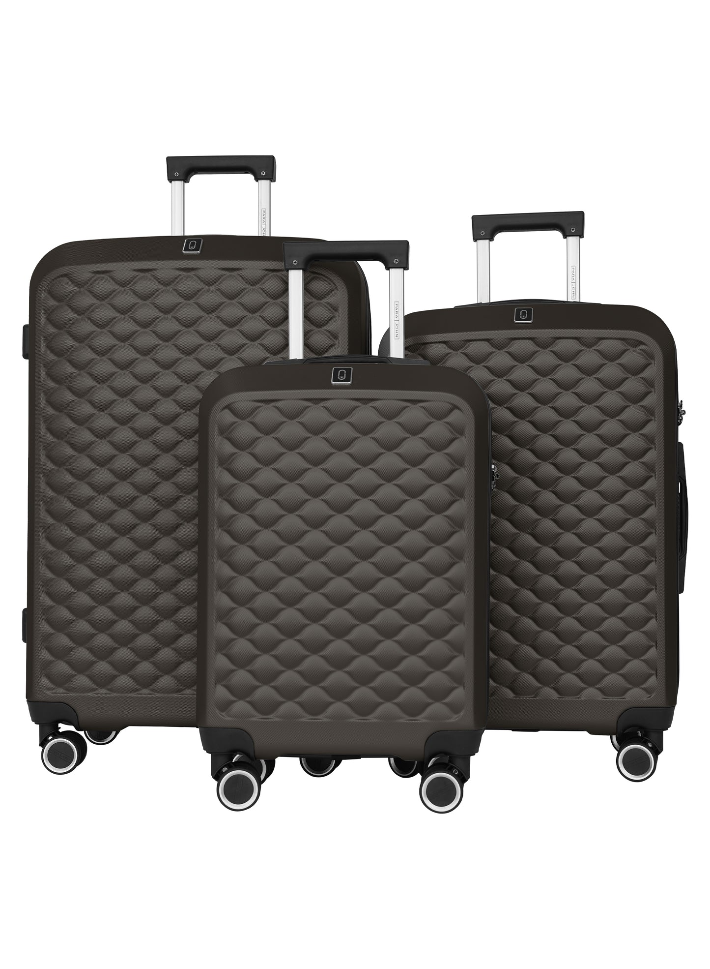 Para John Modline 3-Piece Luggage Set – 20"/24"/28" ABS Hard Shell Suitcases, 8-Wheel Double Spinner Travel Set