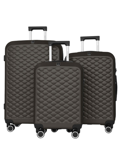 Para John Modline 3-Piece Luggage Set – 20"/24"/28" ABS Hard Shell Suitcases, 8-Wheel Double Spinner Travel Set