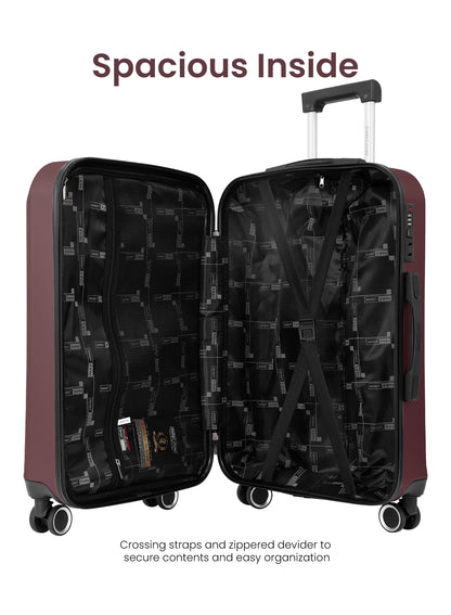 Para John Modline 3-Piece Luggage Set – 20"/24"/28" ABS Hard Shell Suitcases, 8-Wheel Double Spinner Travel Set