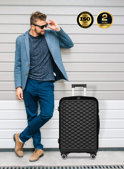 Para John Modline 3-Piece Luggage Set – 20"/24"/28" ABS Hard Shell Suitcases, 8-Wheel Double Spinner Travel Set