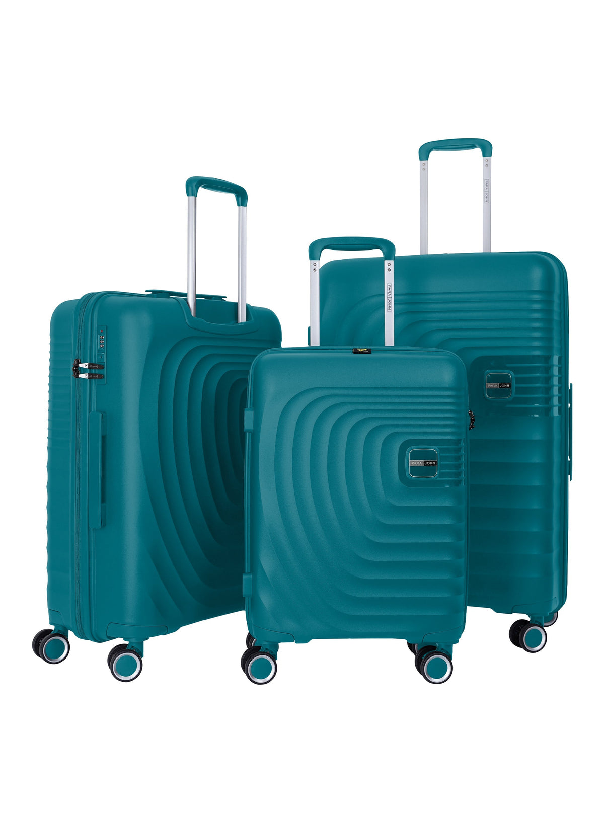 Parajohn Gravity 3-Piece Polypropylene Hardside Spinner Luggage Set with 360° Wheels, Lightweight Durable Travel Suitcases Small Medium Large Trolley  PARAJOHN UAE