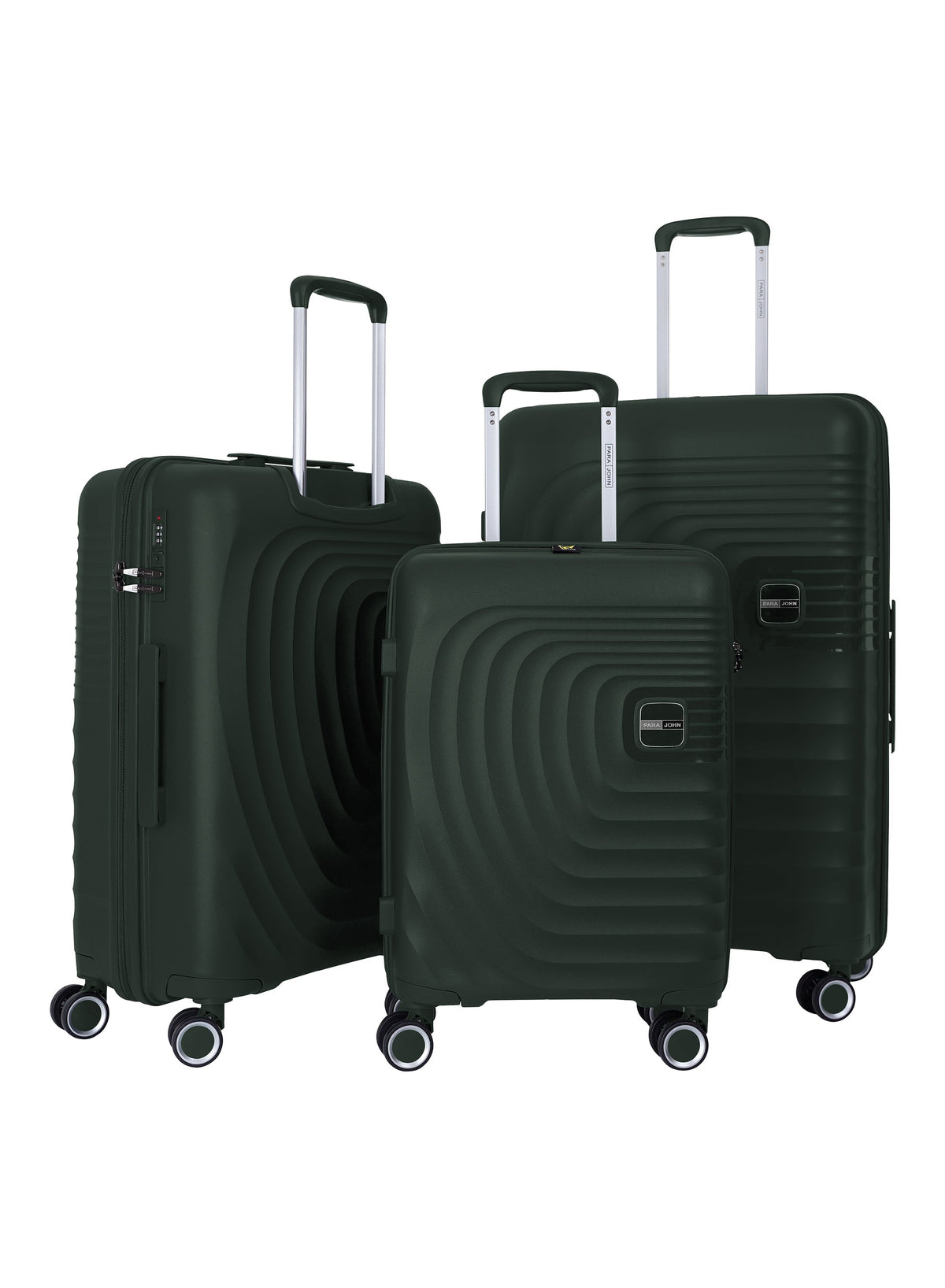 Parajohn Gravity 3-Piece Polypropylene Hardside Spinner Luggage Set with 360° Wheels, Lightweight Durable Travel Suitcases Small Medium Large Trolley  PARAJOHN UAE