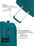 Parajohn Gravity 3-Piece Polypropylene Hardside Spinner Luggage Set with 360° Wheels, Lightweight Durable Travel Suitcases Small Medium Large Trolley  PARAJOHN UAE