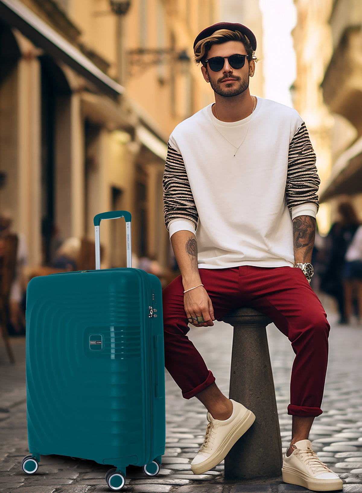 Parajohn Gravity 3-Piece Polypropylene Hardside Spinner Luggage Set with 360° Wheels, Lightweight Durable Travel Suitcases Small Medium Large Trolley  PARAJOHN UAE
