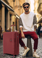 Parajohn Gravity 3-Piece Polypropylene Hardside Spinner Luggage Set with 360° Wheels, Lightweight Durable Travel Suitcases Small Medium Large Trolley  PARAJOHN UAE