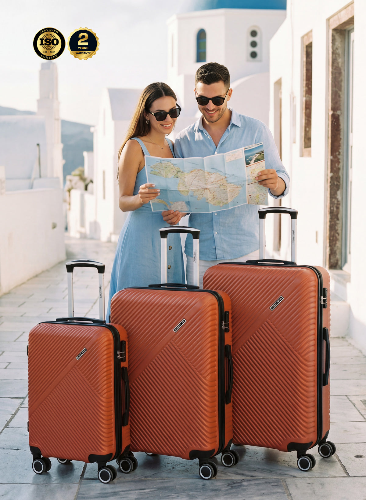 PARA JOHN VIZRO ABS LUGGAGE BAG, SET OF 3