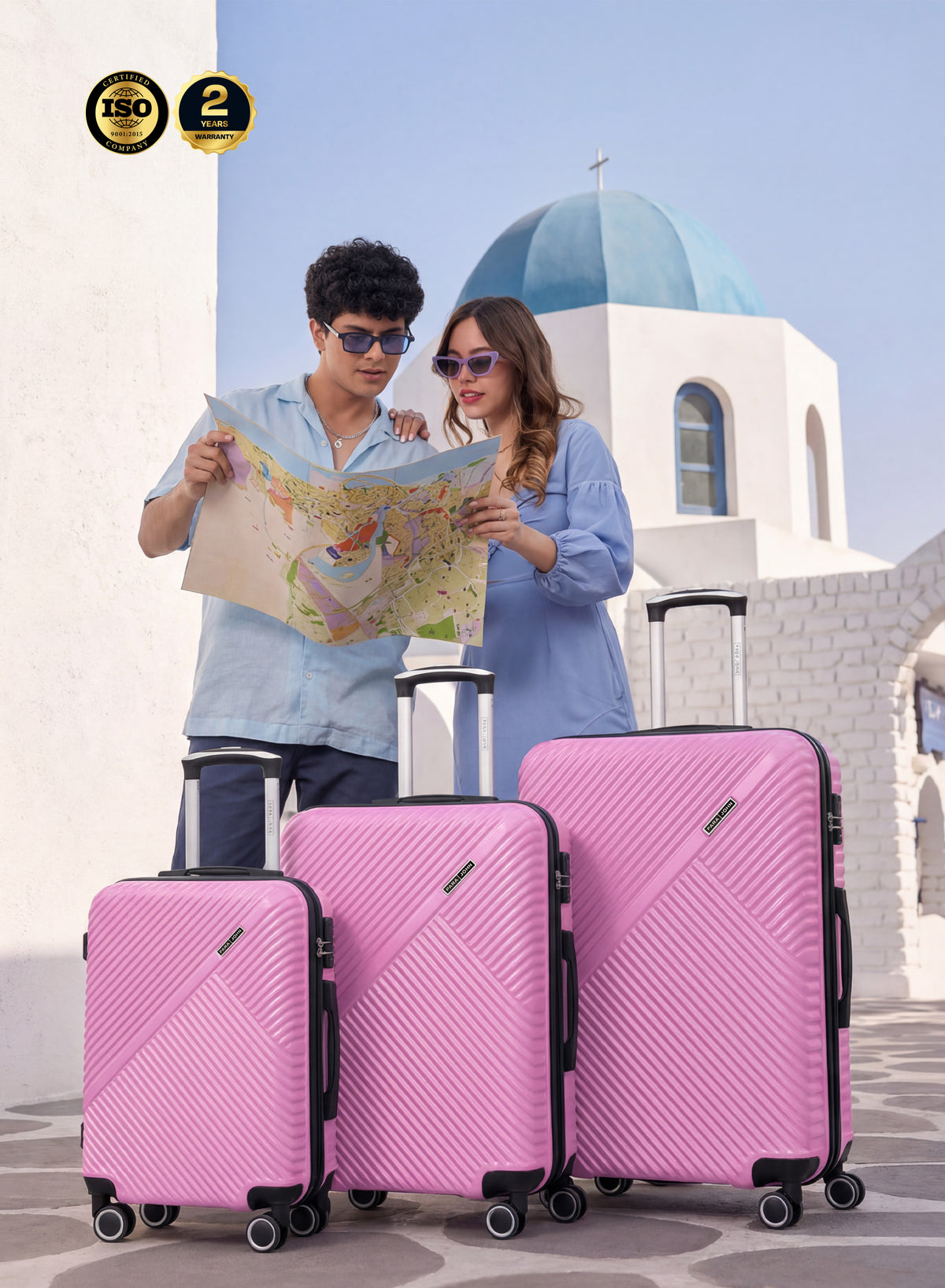 PARA JOHN VIZRO ABS LUGGAGE BAG, SET OF 3