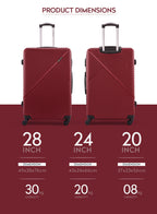 Parajohn Vizro Series 3 Piece Lightweight Luggage Set | Small 10KG, Medium 20KG & Large 30KG ABS 8 Wheels Luggage  PARAJOHN UAE