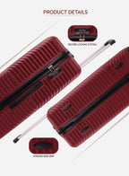 Parajohn Vizro Series 3 Piece Lightweight Luggage Set | Small 10KG, Medium 20KG & Large 30KG ABS 8 Wheels Luggage  PARAJOHN UAE