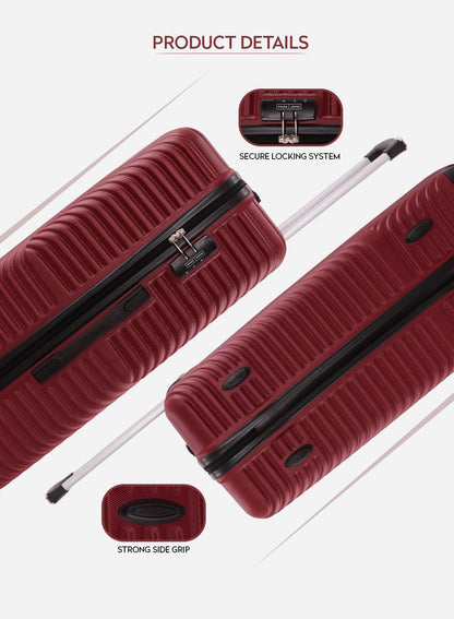 Parajohn Vizro Series 3 Piece Lightweight Luggage Set | Small 10KG, Medium 20KG & Large 30KG ABS 8 Wheels Luggage  PARAJOHN UAE