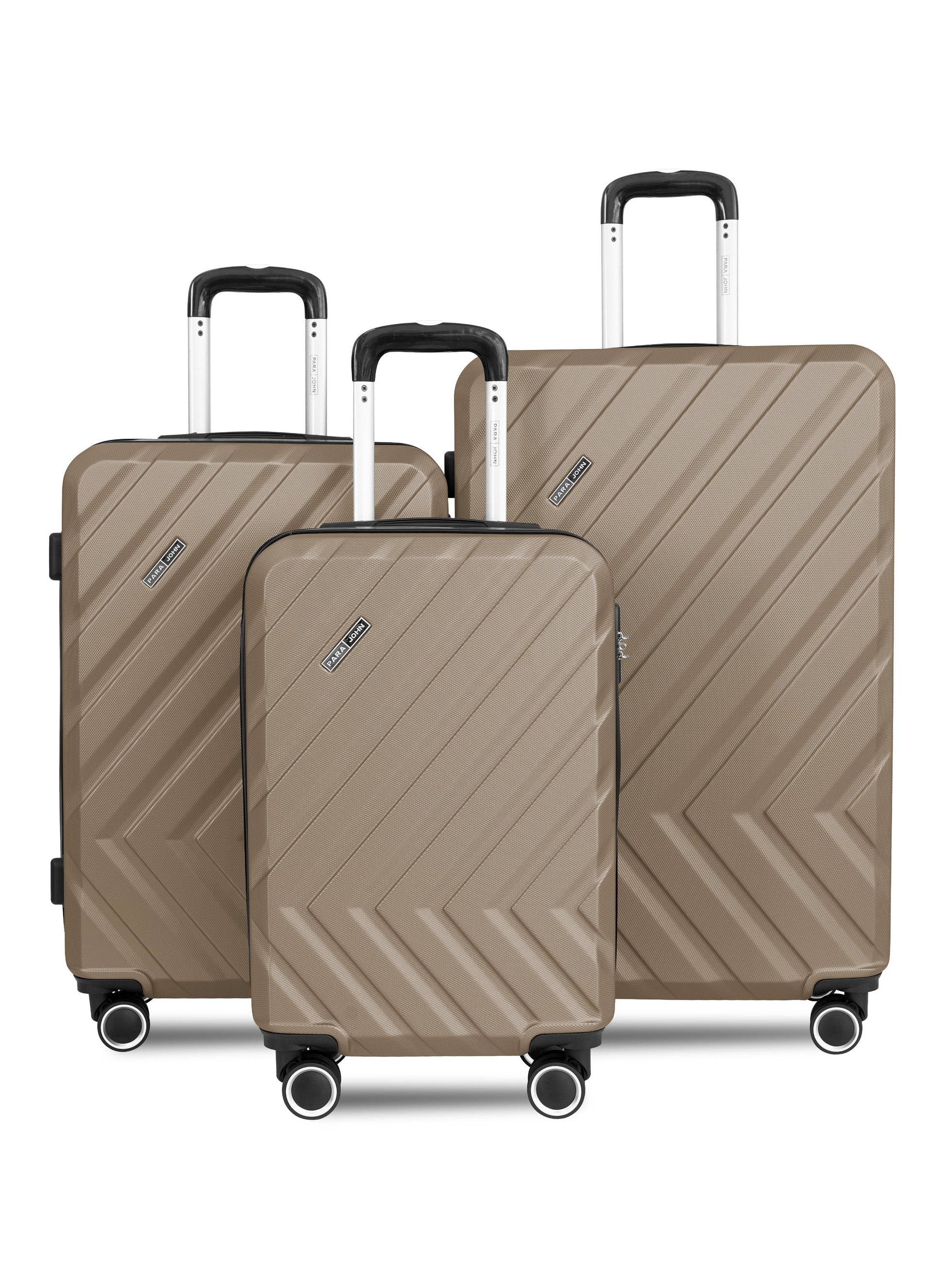 Parajohn Prisma Series 3 Piece Lightweight Luggage Set | Small 10KG, Medium 20KG & Large 30KG ABS 8 Wheels Luggage  PARAJOHN UAE
