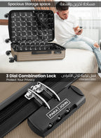 Parajohn Prisma Series 3 Piece Lightweight Luggage Set | Small 10KG, Medium 20KG & Large 30KG ABS 8 Wheels Luggage  PARAJOHN UAE