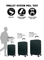 Parajohn Prisma Series 3 Piece Lightweight Luggage Set | Small 10KG, Medium 20KG & Large 30KG ABS 8 Wheels Luggage  PARAJOHN UAE