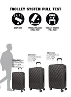 Parajohn Prisma Series 3 Piece Lightweight Luggage Set | Small 10KG, Medium 20KG & Large 30KG ABS 8 Wheels Luggage  PARAJOHN UAE