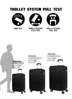 Parajohn Prisma Series 3 Piece Lightweight Luggage Set | Small 10KG, Medium 20KG & Large 30KG ABS 8 Wheels Luggage  PARAJOHN UAE