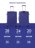 Parajohn Vizro Series 3 Piece Lightweight Luggage Set | Small 10KG, Medium 20KG & Large 30KG ABS 8 Wheels Luggage  PARAJOHN UAE