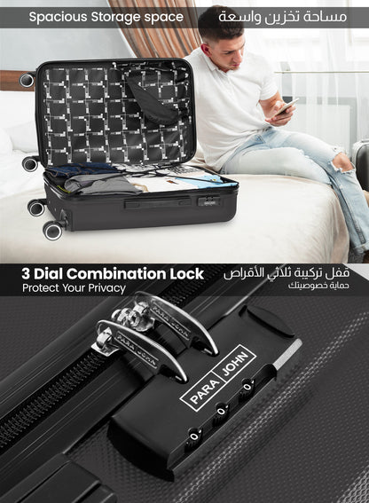 Parajohn Keno 3 Piece Lightweight ABS 20, 24 & 28 inches 8 Wheels Luggage Set  PARAJOHN UAE