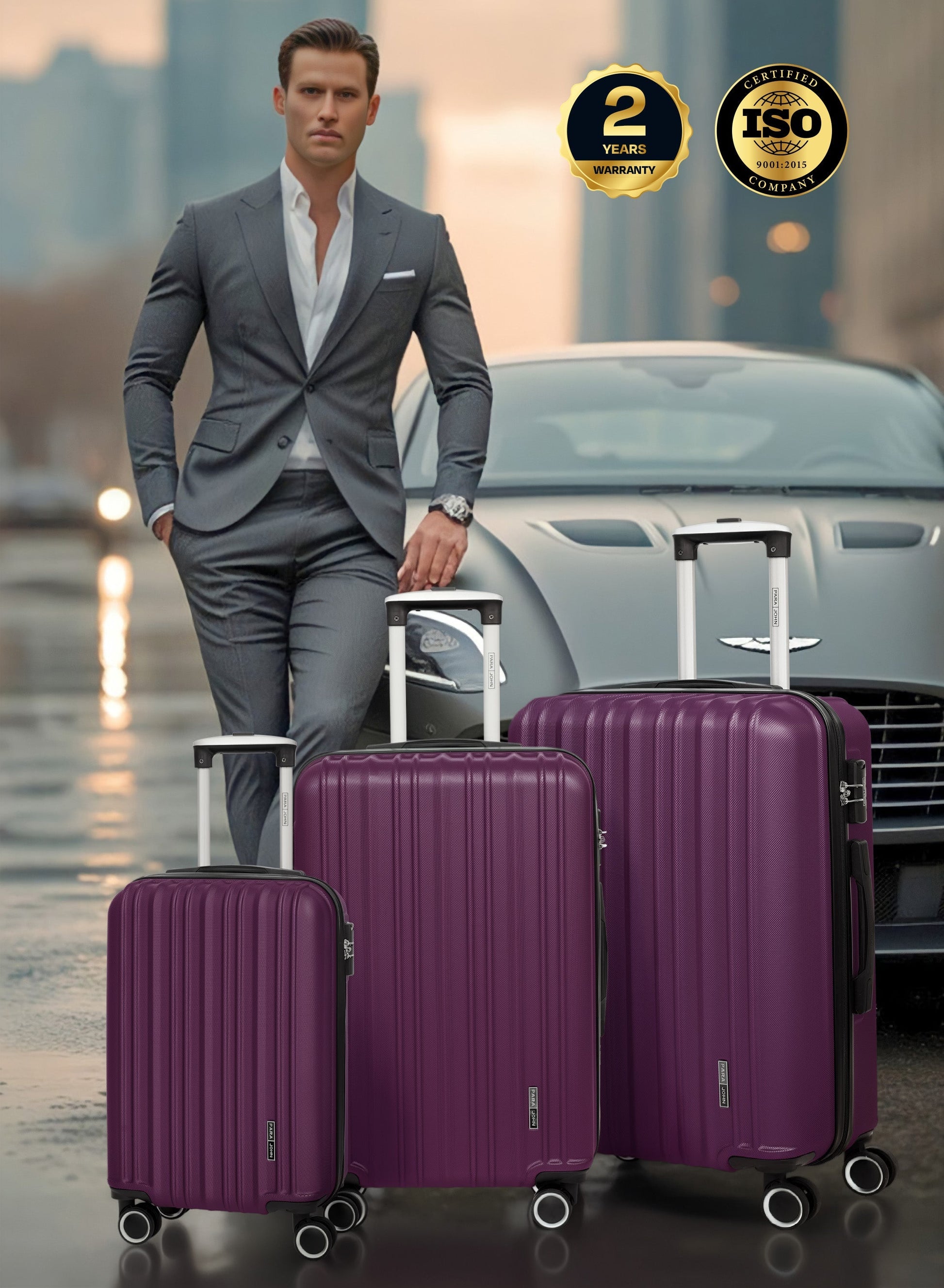 Parajohn Keno 3 Piece Lightweight ABS 20, 24 & 28 inches 8 Wheels Luggage Set  PARAJOHN UAE