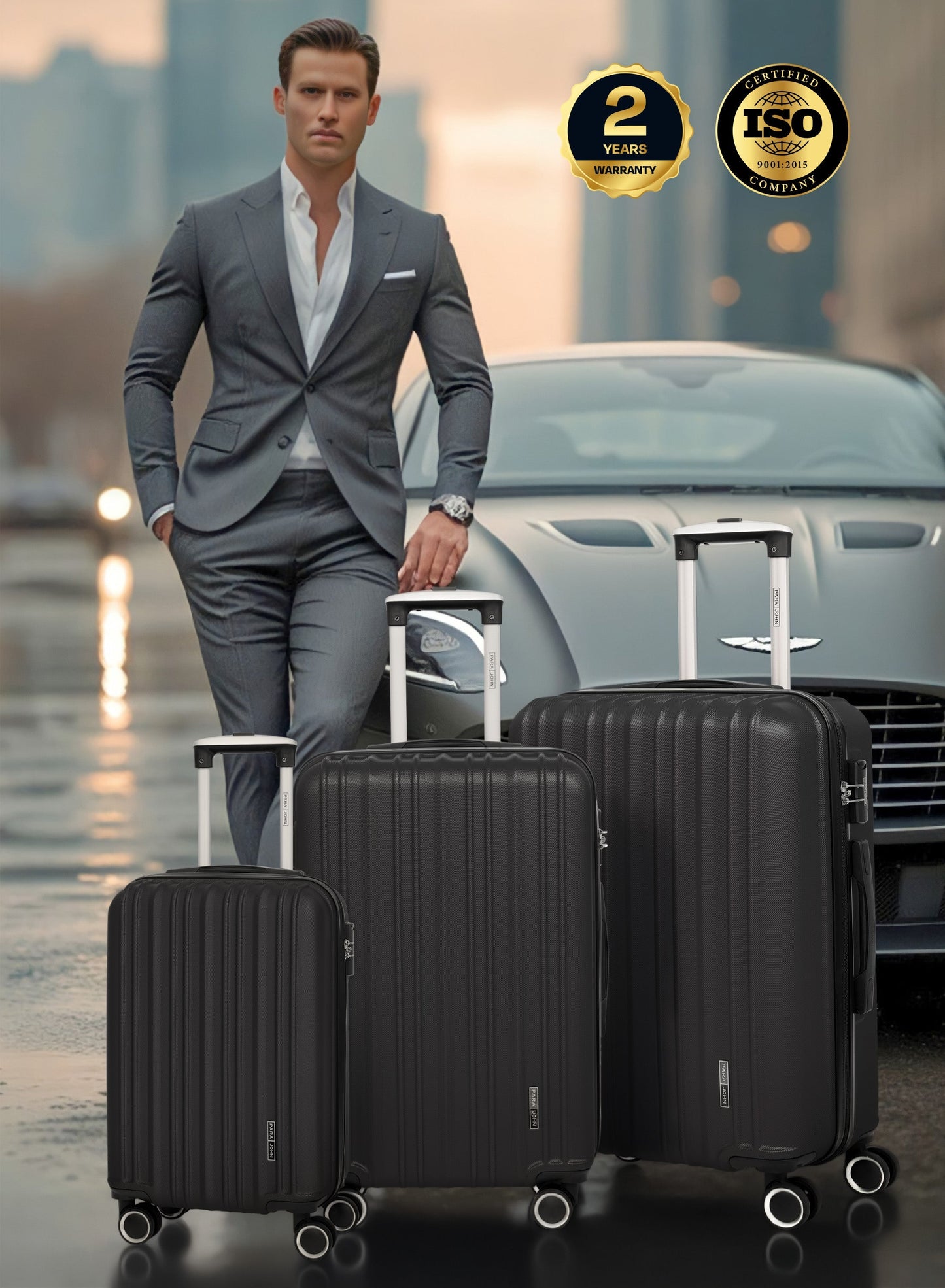 Parajohn Keno 3 Piece Lightweight ABS 20, 24 & 28 inches 8 Wheels Luggage Set  PARAJOHN UAE
