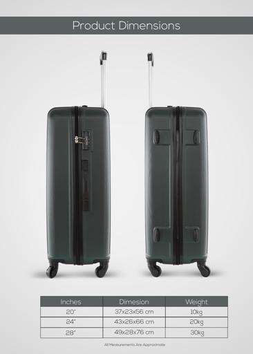 Keno Single ABS Hard Side Luggage Trolley