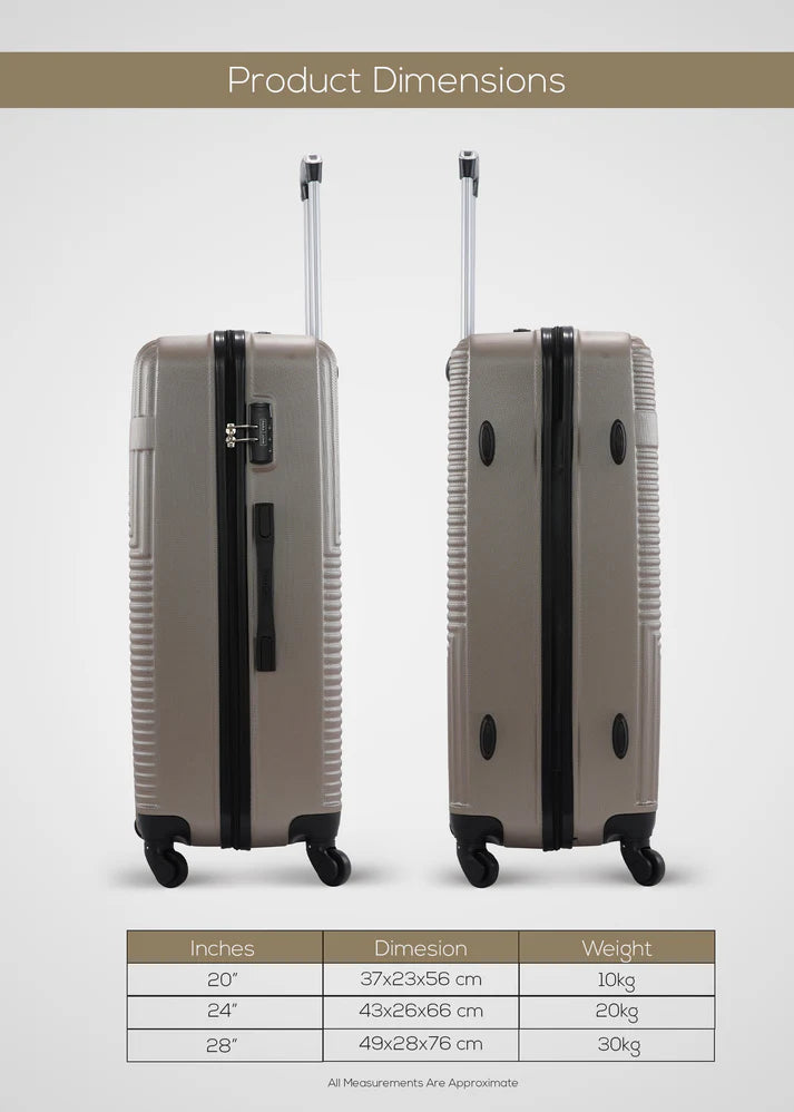 Bravo Singles ABS Hardside Spinner Luggage Trolley