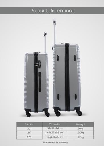 Bravo Singles ABS Hardside Spinner Luggage Trolley