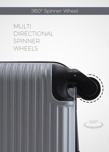 Bravo Singles ABS Hardside Spinner Luggage Trolley