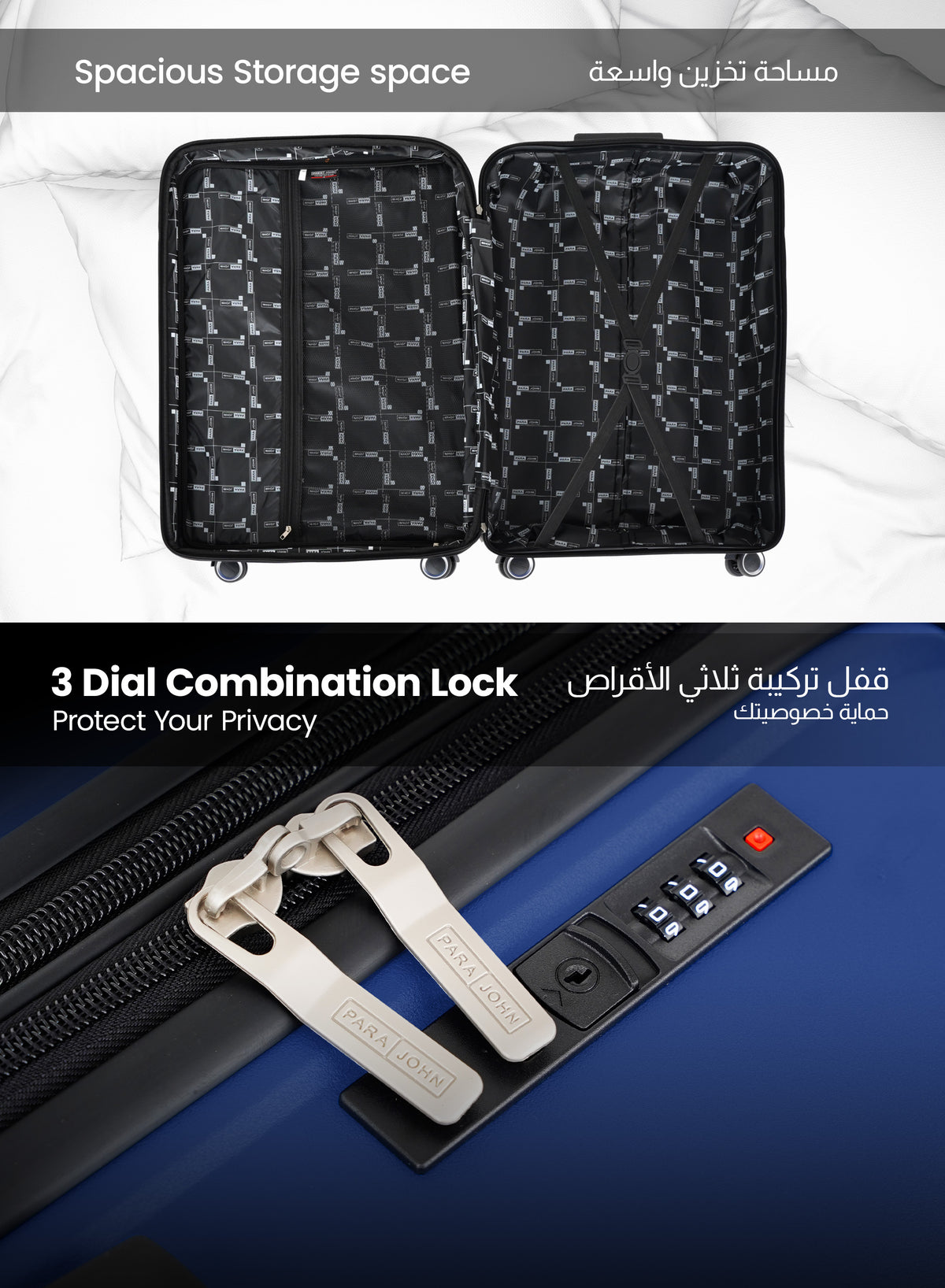 PARA JOHN WYNG SERIES 3-PIECE EXPANDABLE LUGGAGE SET