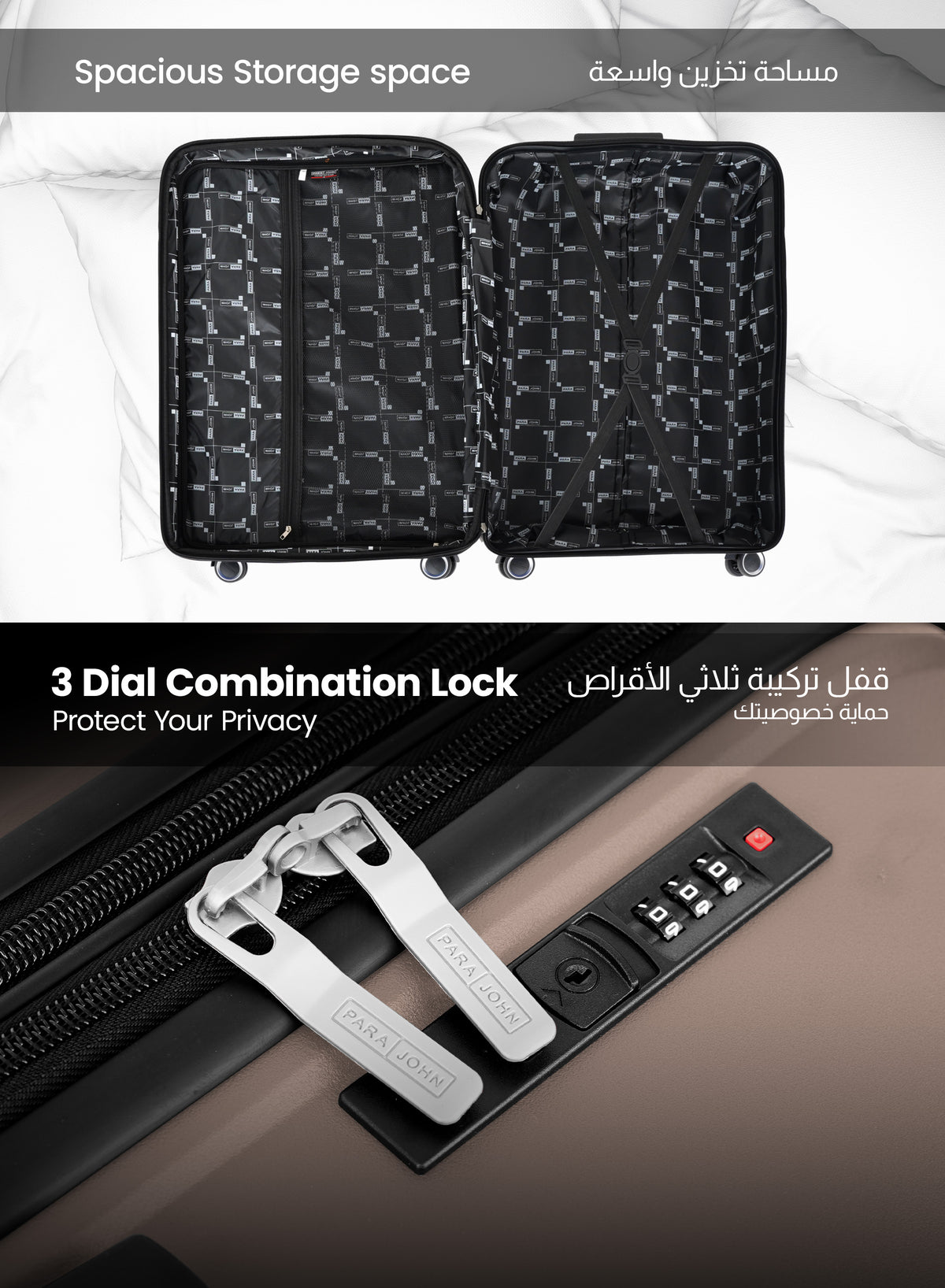 PARA JOHN WYNG SERIES 3-PIECE EXPANDABLE LUGGAGE SET