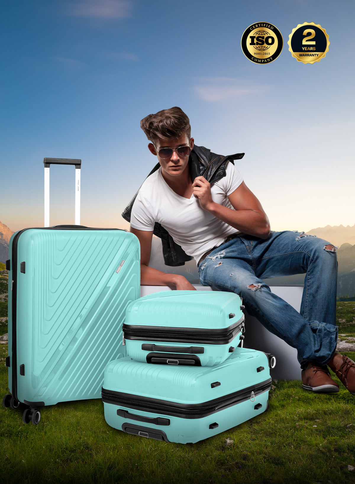 PARA JOHN WYNG SERIES 3-PIECE EXPANDABLE LUGGAGE SET