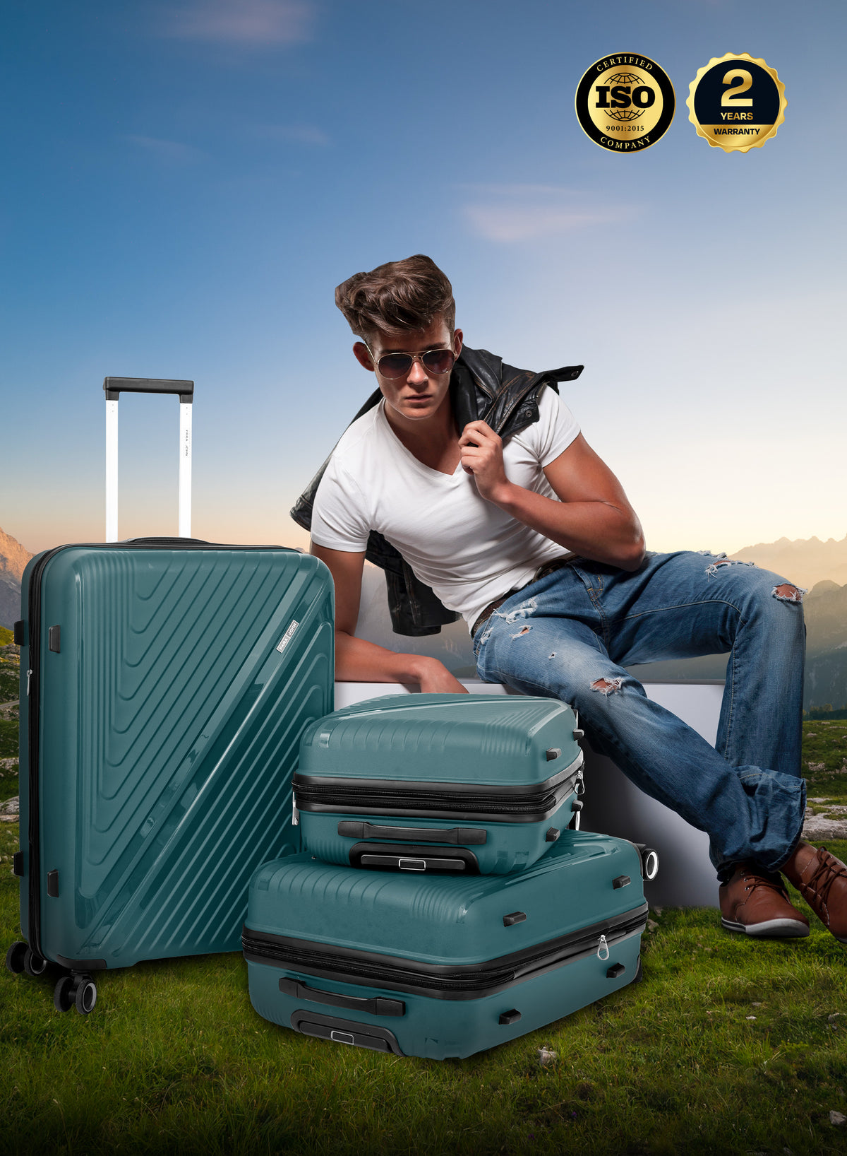 PARA JOHN WYNG SERIES 3-PIECE EXPANDABLE LUGGAGE SET