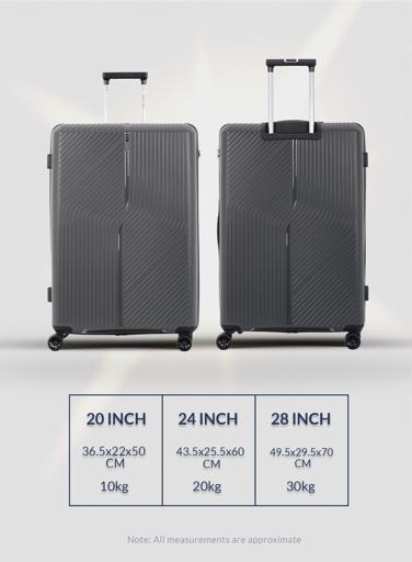 Lightweight Polypropylene Hard side Travel Luggage Trolley Bag