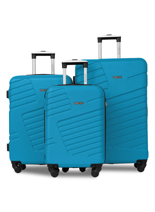 PARA JOHN RIGBOX 3-Piece ABS Luggage Set, 20", 24" & 28" with 360° Spinner Wheels
