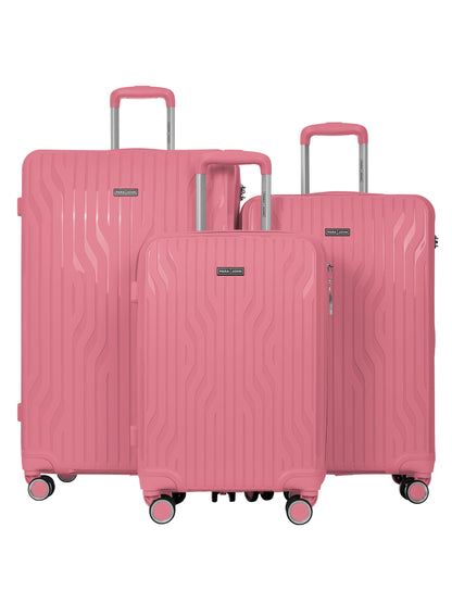 Pulse 3-Piece PP Hardside Spinner Luggage Trolley Set