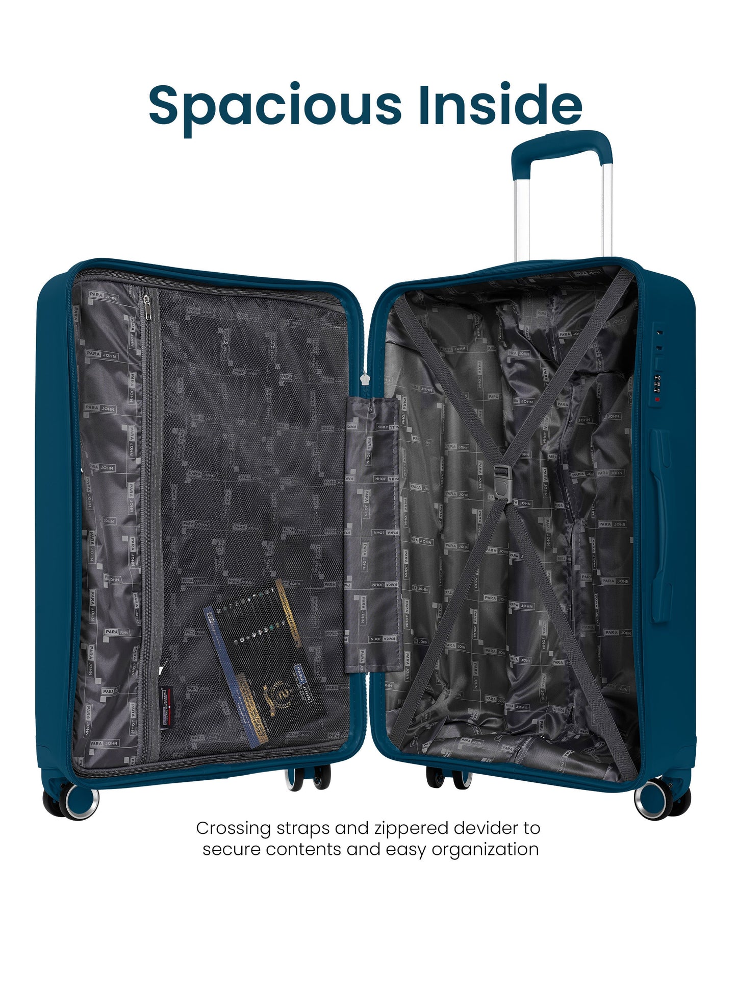 Pulse 3-Piece PP Hardside Spinner Luggage Trolley Set