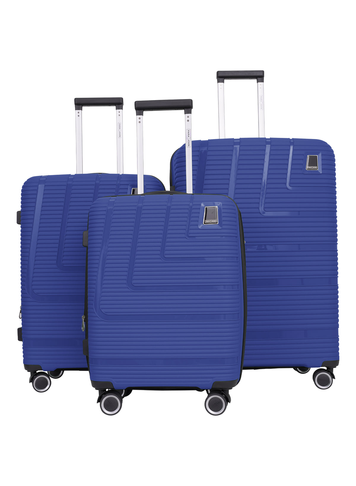 Parajohn Fortico Expandable 3-Piece Luggage Set, 20/24/28 Inch PP Hard Case Trolley Bags with 360° Spinner Wheels, Anti-Theft Zipper & Strong Telescopic Handle