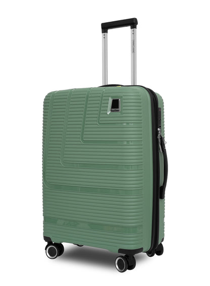 Parajohn Fortico Expandable 3-Piece Luggage Set, 20/24/28 Inch PP Hard Case Trolley Bags with 360° Spinner Wheels, Anti-Theft Zipper & Strong Telescopic Handle