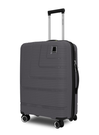 Parajohn Fortico Expandable 3-Piece Luggage Set, 20/24/28 Inch PP Hard Case Trolley Bags with 360° Spinner Wheels, Anti-Theft Zipper & Strong Telescopic Handle