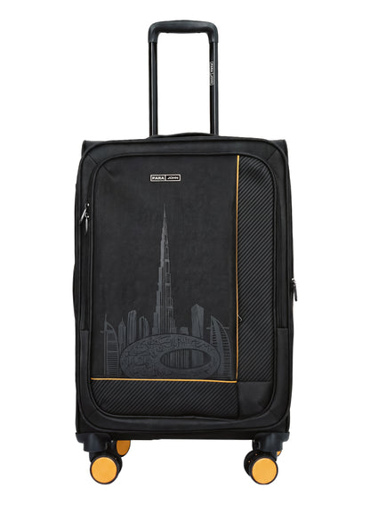 PARAJOHN DUBAIRO 3 Piece Expandable Softside Luggage Set,20/24/28 Inch Nylon Suitcases with 8 Spinner Wheels
