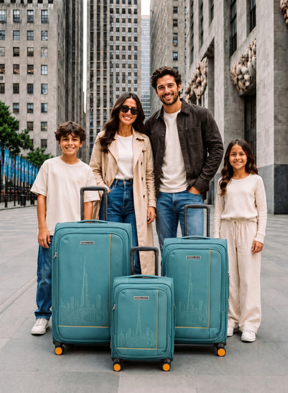 PARAJOHN DUBAIRO 3 Piece Expandable Softside Luggage Set,20/24/28 Inch Nylon Suitcases with 8 Spinner Wheels