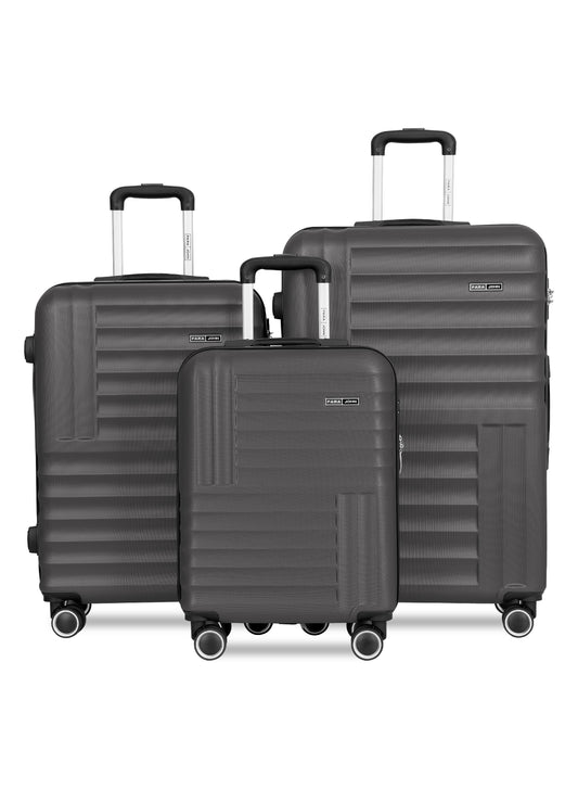 PARAJOHN  3-Piece ABS Luggage Set, 20", 24" & 28" Hard Shell Suitcases with 8 Spinner Wheels, Travel Luggage