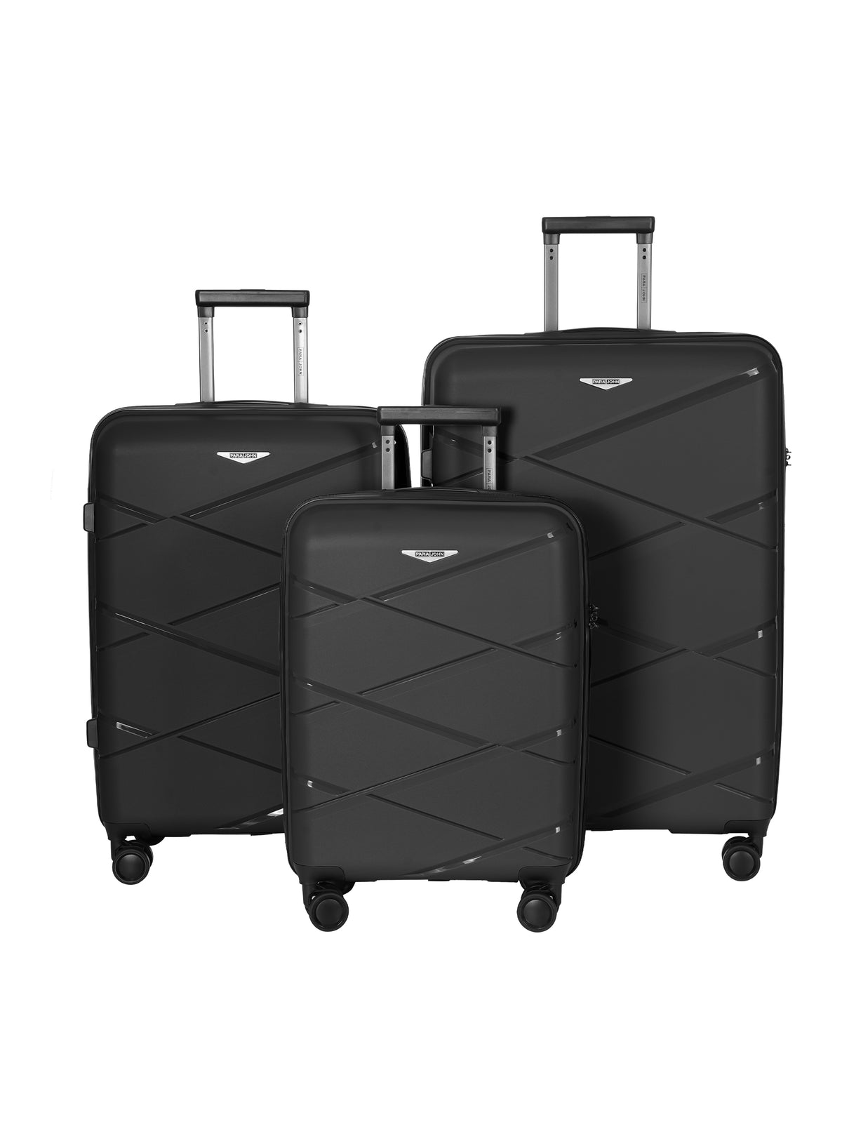 Parajohn Vertex 3 Piece PP Luggage Set, 20, 24 & 28 Inch Expandable Hardshell Suitcases with 360° Spinner Wheels