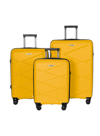 Parajohn Vertex 3 Piece PP Luggage Set, 20, 24 & 28 Inch Expandable Hardshell Suitcases with 360° Spinner Wheels