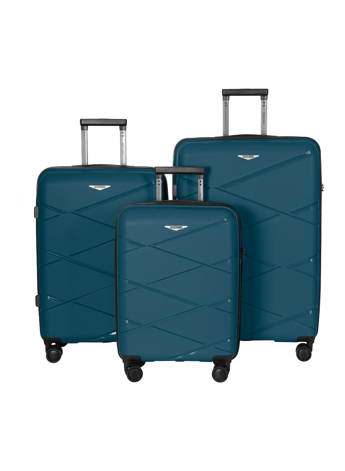 Parajohn Vertex 3 Piece PP Luggage Set, 20, 24 & 28 Inch Expandable Hardshell Suitcases with 360° Spinner Wheels